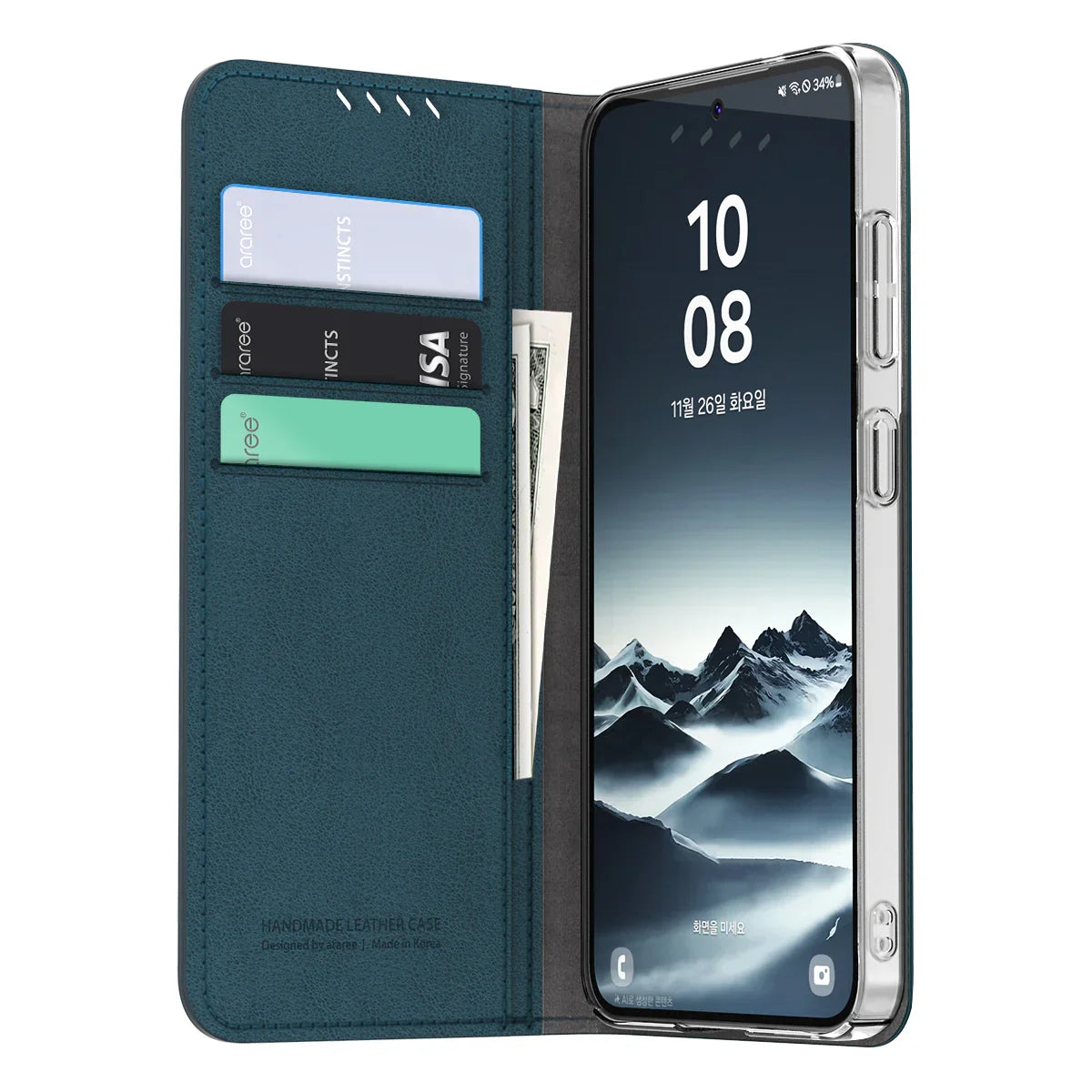 Araree Samsung S25 Plus Mustang Diary Case - Ash Blue - Tashqila Araree Samsung S25 Plus Mustang Diary Case - Ash Blue - Tashqila